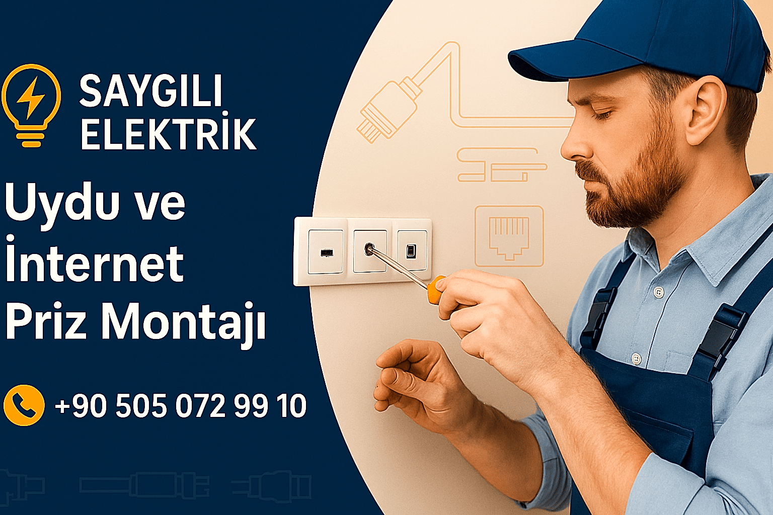 Uydu ve İnternet Priz Montajı